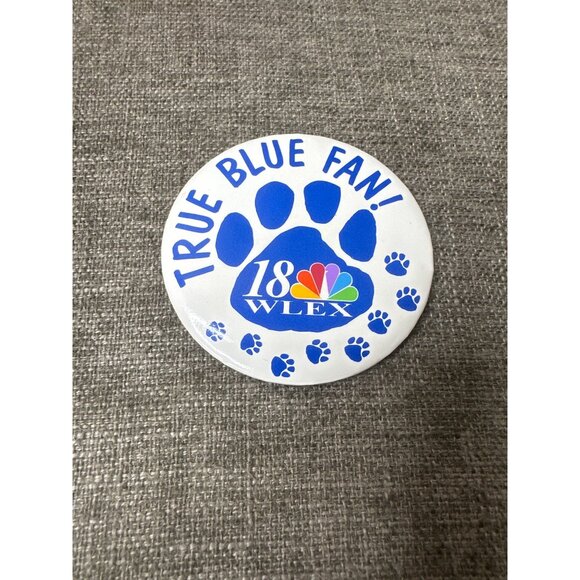WLEX 18 True Blue Fan UK Wildcats Button Badge 3.5" Round Collectible Pinback - Picture 1 of 3